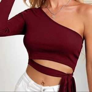 Red crop top